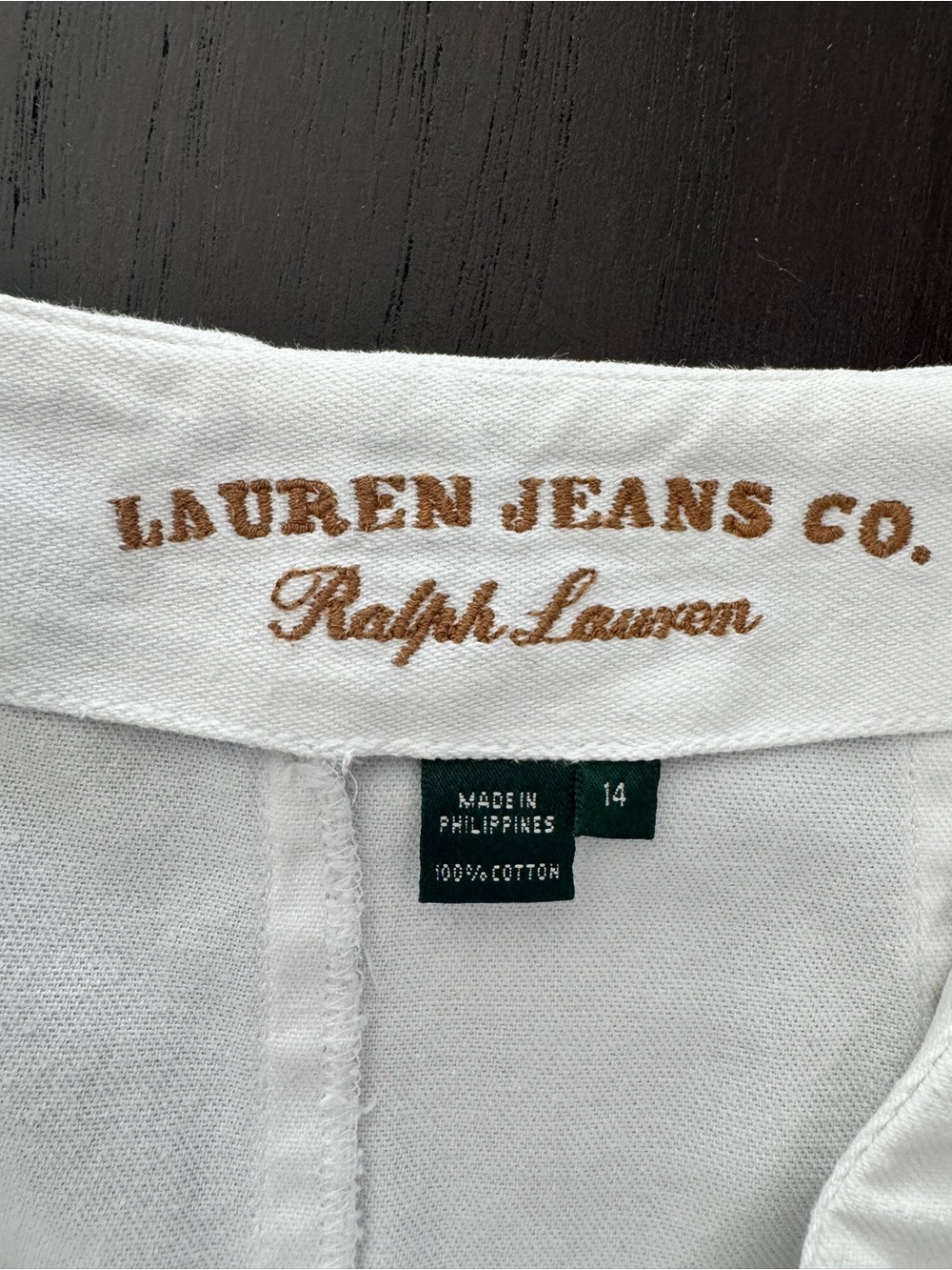 Lauren Ralph Lauren White Denim Trumpet Skirt - Paneled Midi Mermaid - Size 14 - Picture 6 of 7